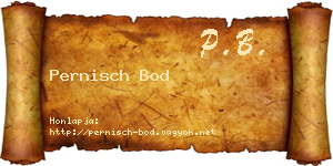 Pernisch Bod névjegykártya